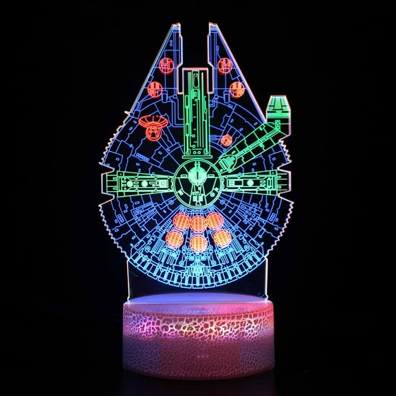 Star 3D Night Light, Mandalorian Pattern with Timing Function Toys LED Night Lamp for Room Decor, Great Christmas Birthday Gifts for Kids and Fans Boys Girls Men