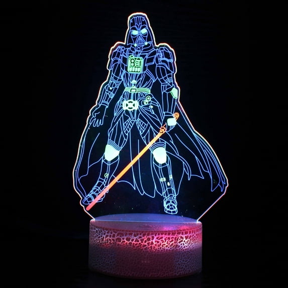 Star 3D Night Light, Mandalorian Pattern with Timing Function Toys LED Night Lamp for Room Decor, Great Christmas Birthday Gifts for Kids and Fans Boys Girls