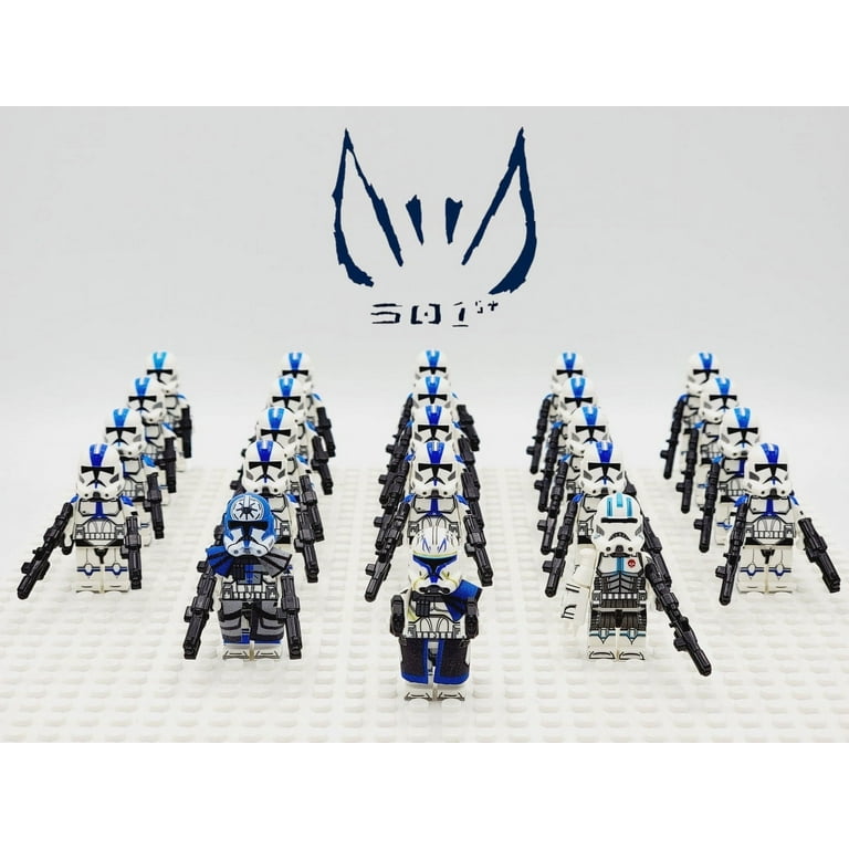 Star Wars Custom Play Set 501st Captain Rex Jesse Echo Clone Troopers Army 23pcs Minifigures Walmart