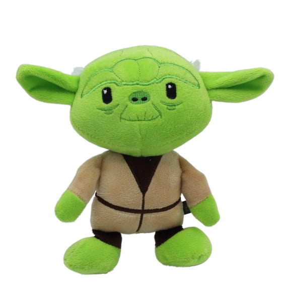 Star Wars 6" Yoda Plush Figure Dog Squeaker Toy, Green