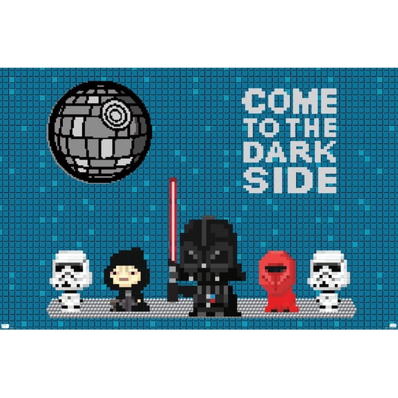 Star Wars: 8-Bit - Dark Side Wall Poster, 14.725" x 22.375"