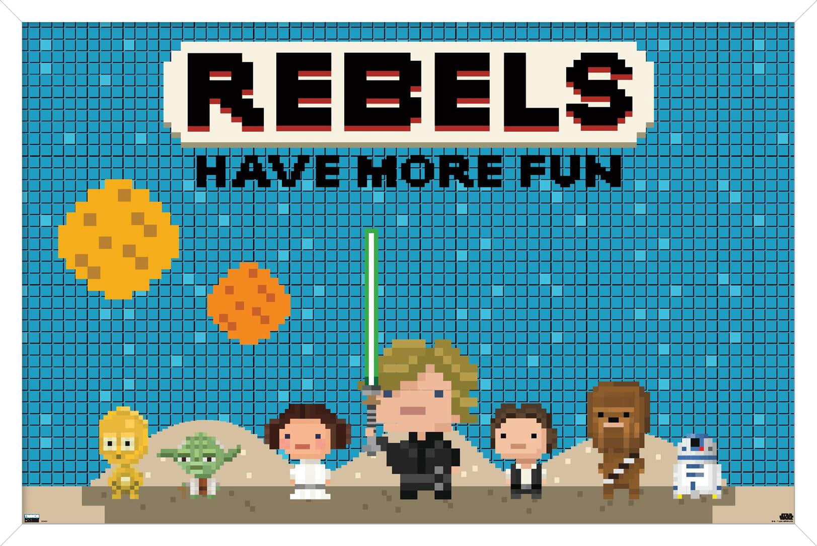 Star Wars: 8-Bit - Rebels Wall Poster, 22.375