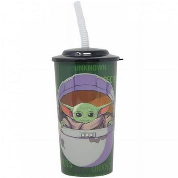 Star Wars 824876 16 oz Star Wars the Mandalorian the Child Grogu Sports Tumbler with Straw