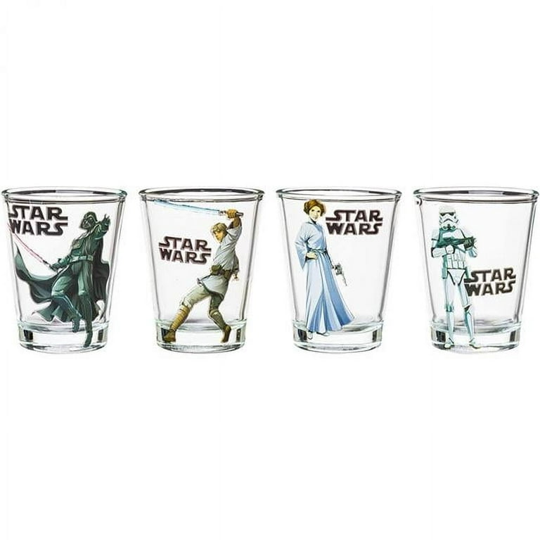 Star Wars: Set of 4 Trilogy Clear Shot Glasses