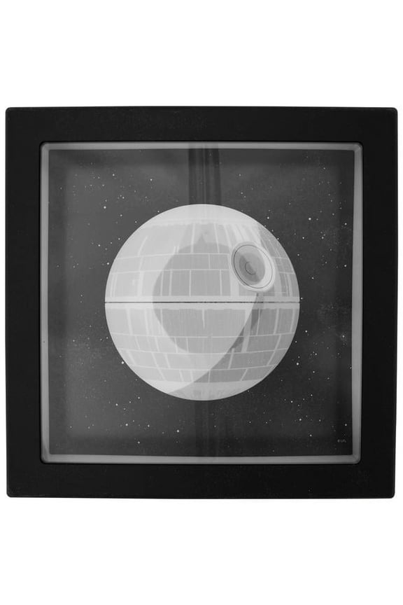 Framed Death Star Space Scene Light