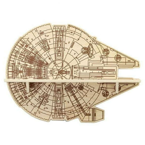 Star Wars 90170700-S Millennium Falcon Wood Shelf