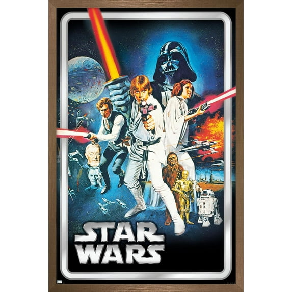Star Wars: A New Hope - Classic Pose Wall Poster, 14.725" x 22.375" Framed