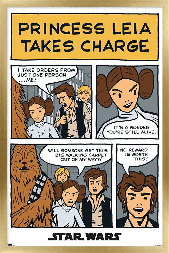 Star Wars: A New Hope - Comic Panel Wall Poster, 22.375" x 34", Framed