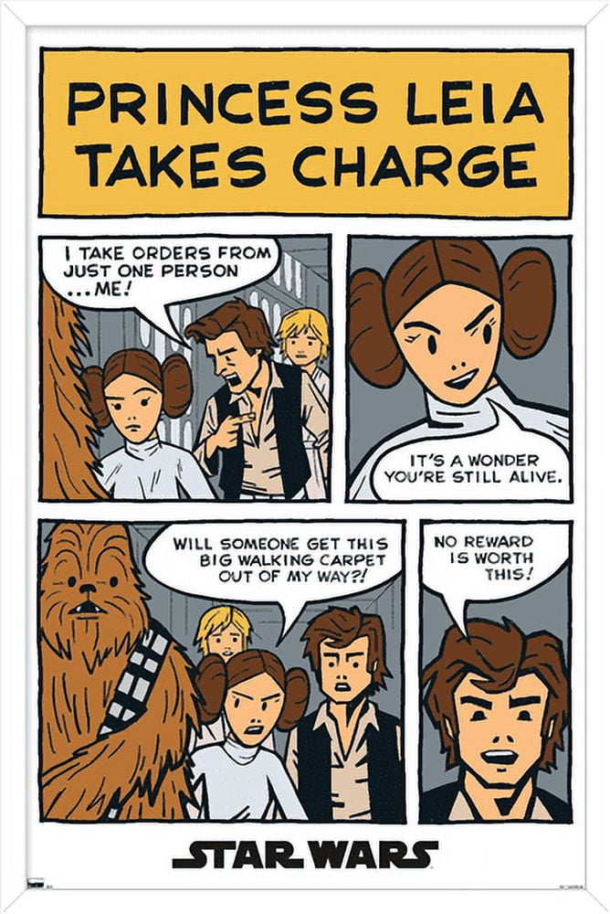 Star Wars: A New Hope - Comic Panel Wall Poster, 22.375" x 34", Framed