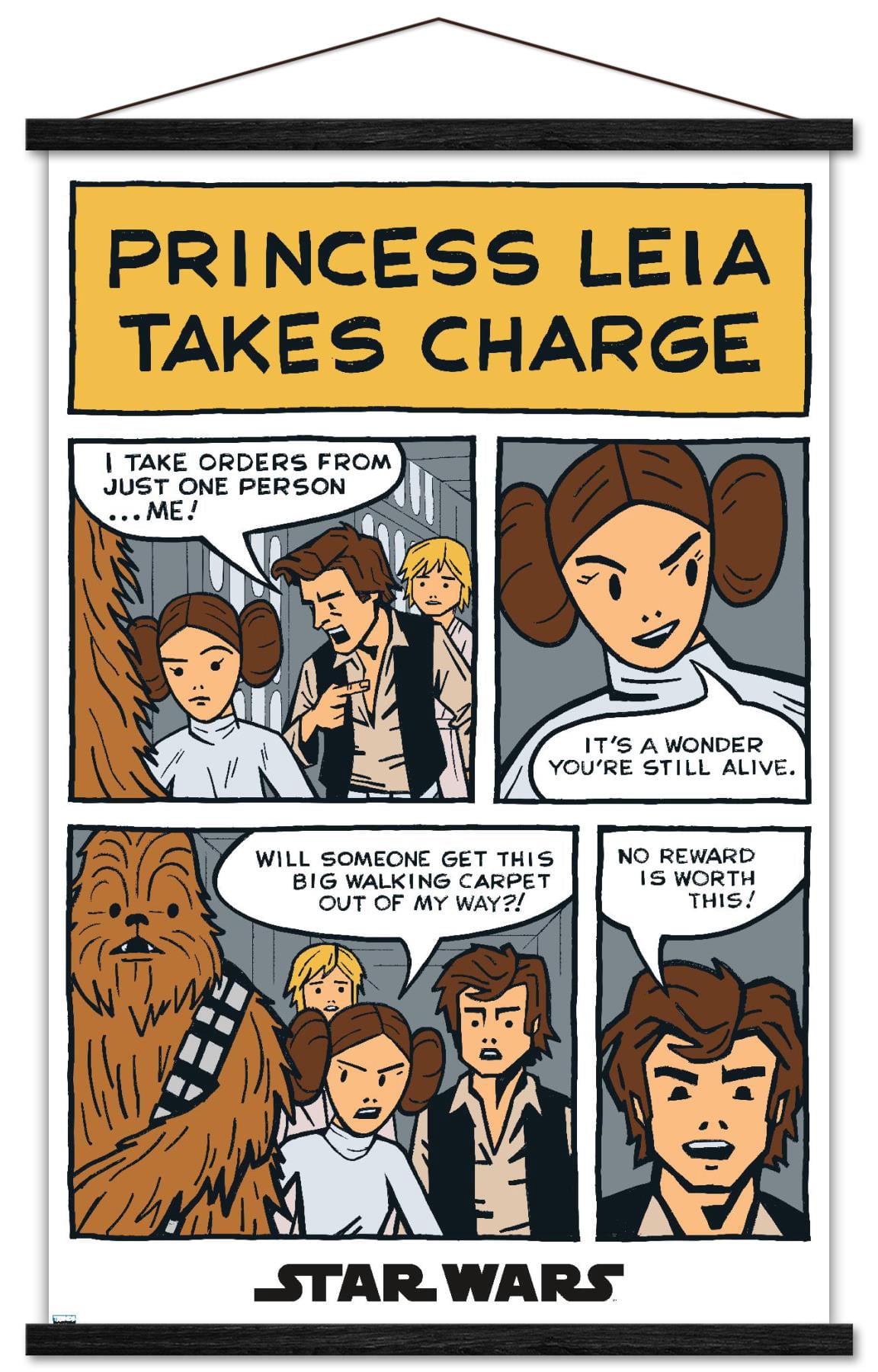 Star Wars: A New Hope - Comic Panel Wall Poster with Wooden Magnetic Frame, 22.375" x 34"