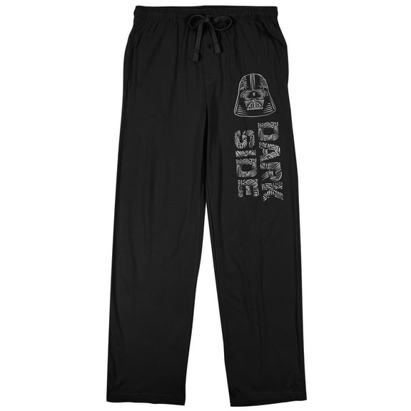 Star Wars: A New Hope Darth Vader Dark Side Men's Black Graphic Sleep Pajama Pants-Small