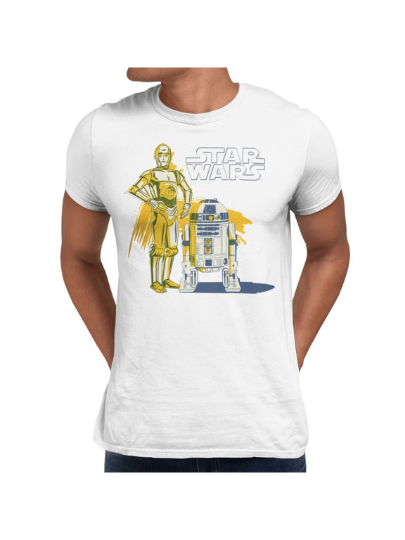A New Hope Droid Duo Vintage Mens T-Shirt (White, S-XXXL)