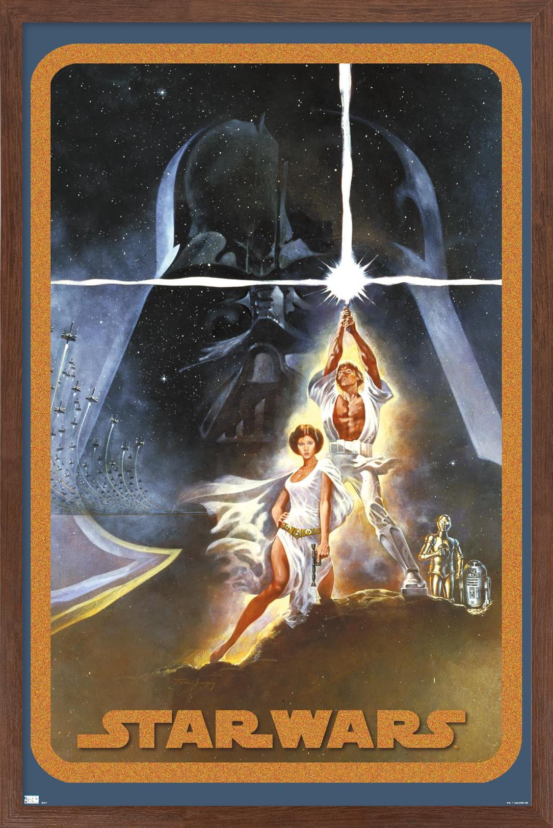 Star Wars: A New Hope - Galaxy Pose Wall Poster, 14.725" x 22.375" Framed
