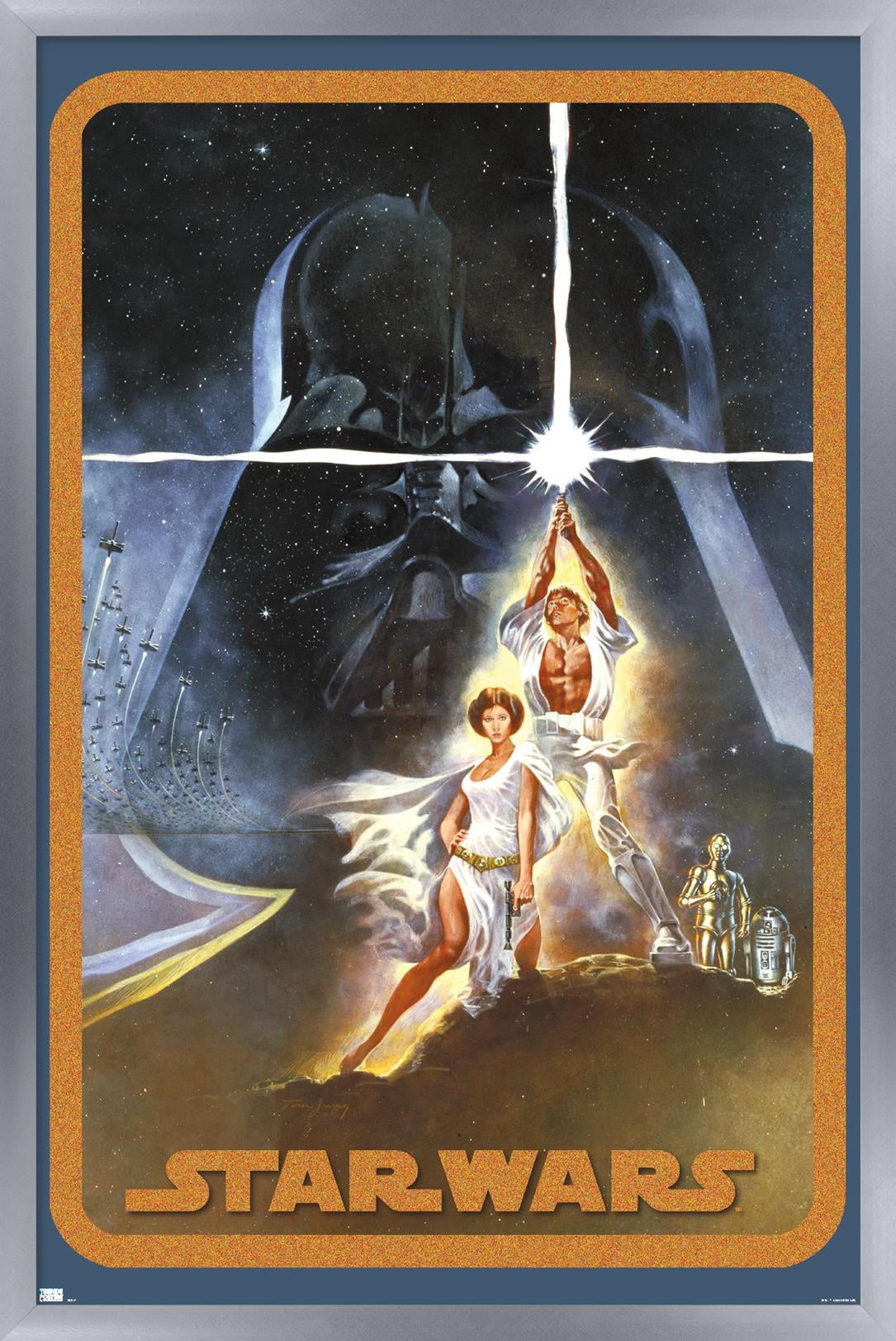 Star Wars: A New Hope - Galaxy Pose Wall Poster, 22.375" x 34" Framed