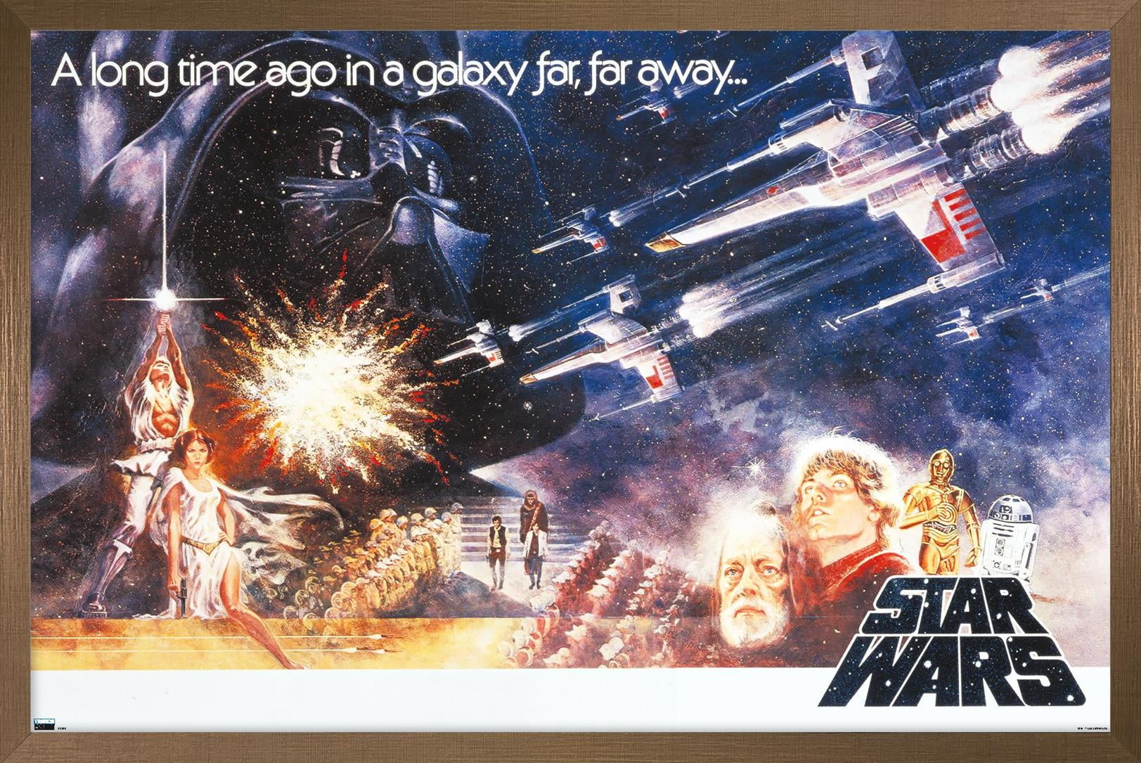 Star Wars: A New Hope - Horizontal One Sheet Wall Poster, 14.725" x 22.375" Framed
