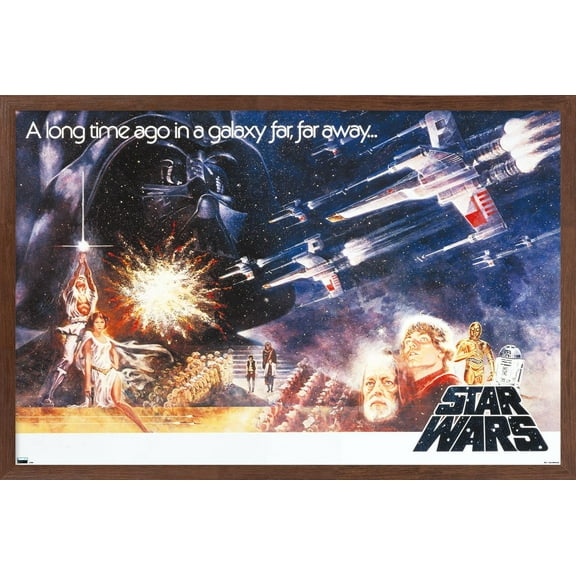 Star Wars: A New Hope - Horizontal One Sheet Wall Poster, 14.725" x 22.375" Framed