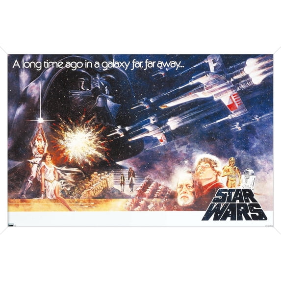 Star Wars: A New Hope - Horizontal One Sheet Wall Poster, 22.375" x 34" Framed