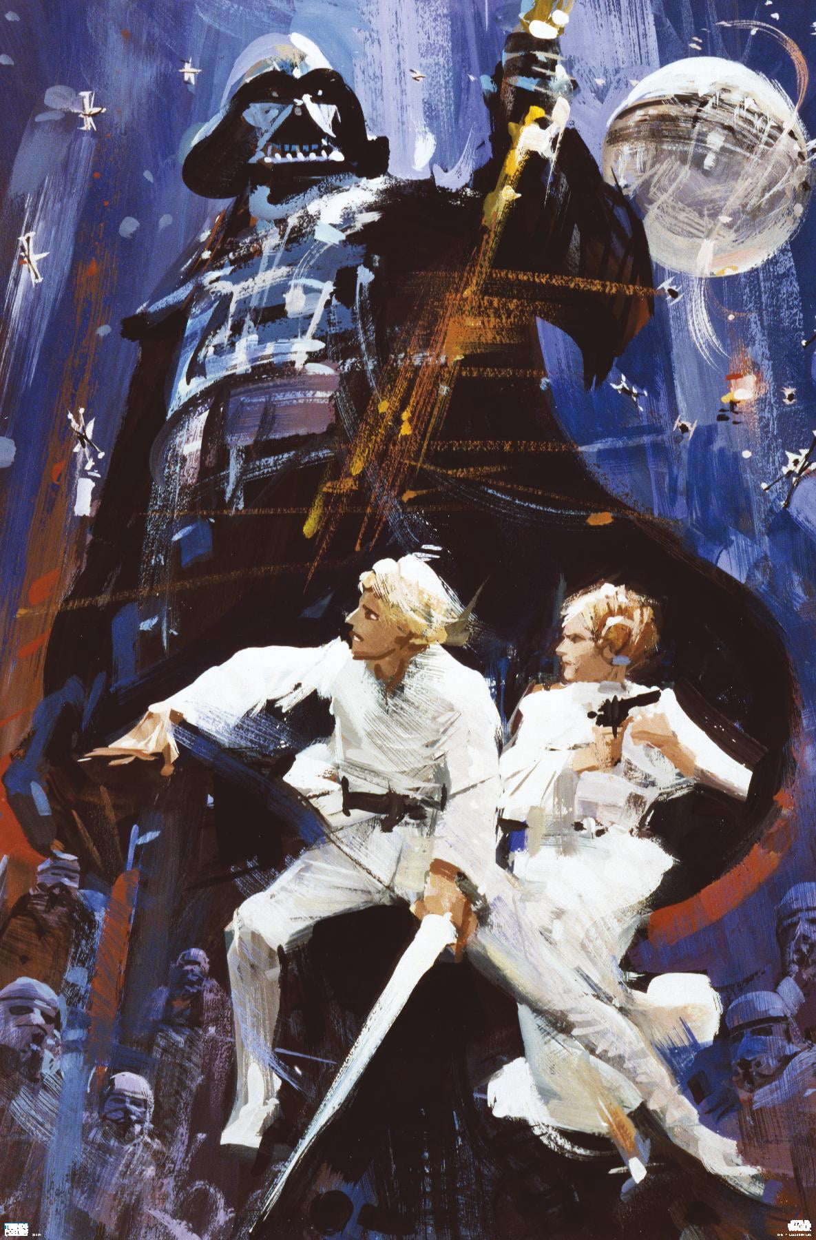 Star Wars: A New Hope - Illustrated One Sheet Wall Poster, 14.725" x 22.375"