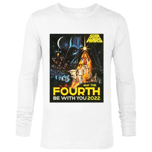 Star Wars A New Hope May The Fourth Be With You Vintage - Long Sleeve T-Shirt for Men - Customized-White