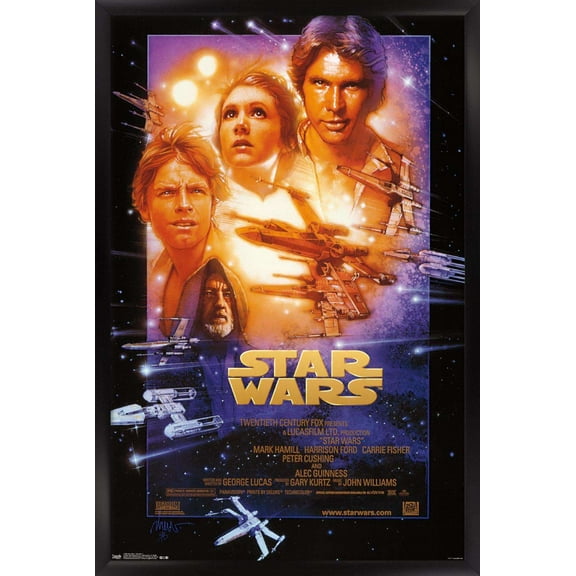 Star Wars: A New Hope - One Sheet Wall Poster, 14.725" x 22.375", Framed