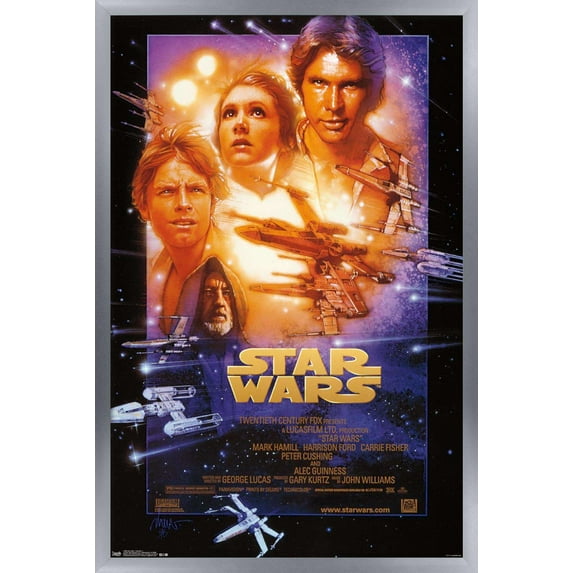 Star Wars: A New Hope - One Sheet Wall Poster, 14.725" x 22.375", Framed