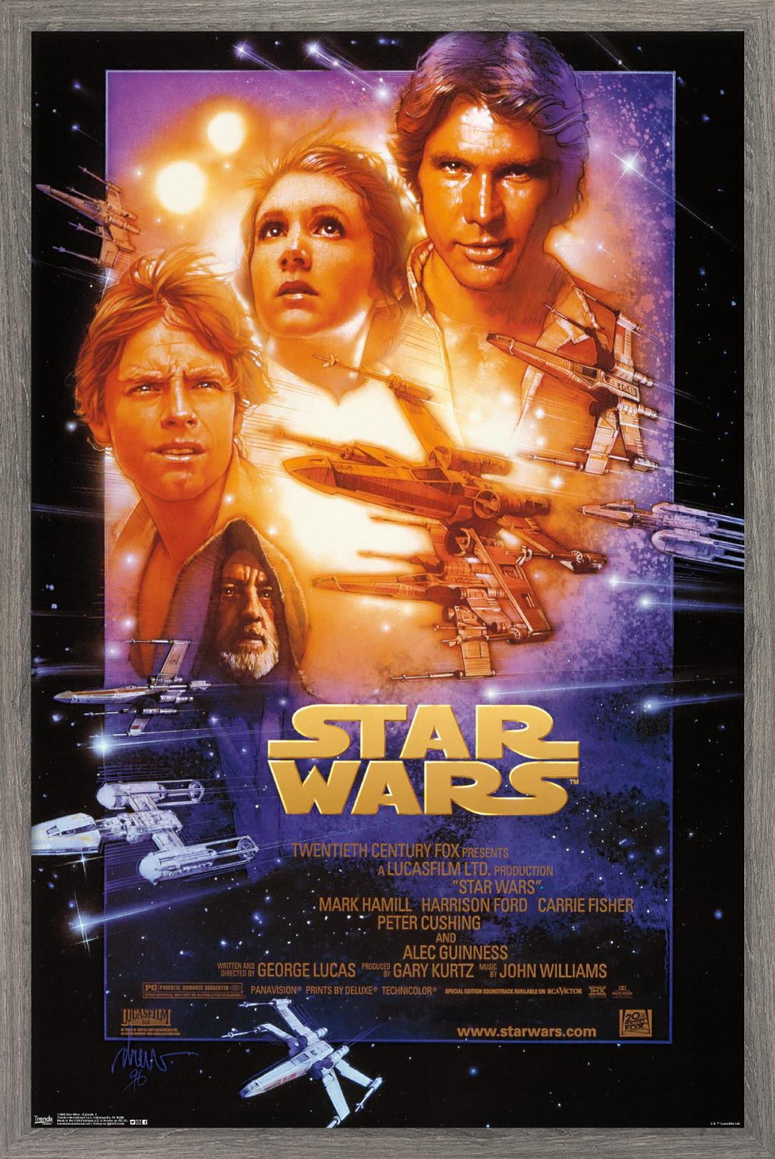 Star Wars: A New Hope - One Sheet Wall Poster, 14.725" x 22.375", Framed