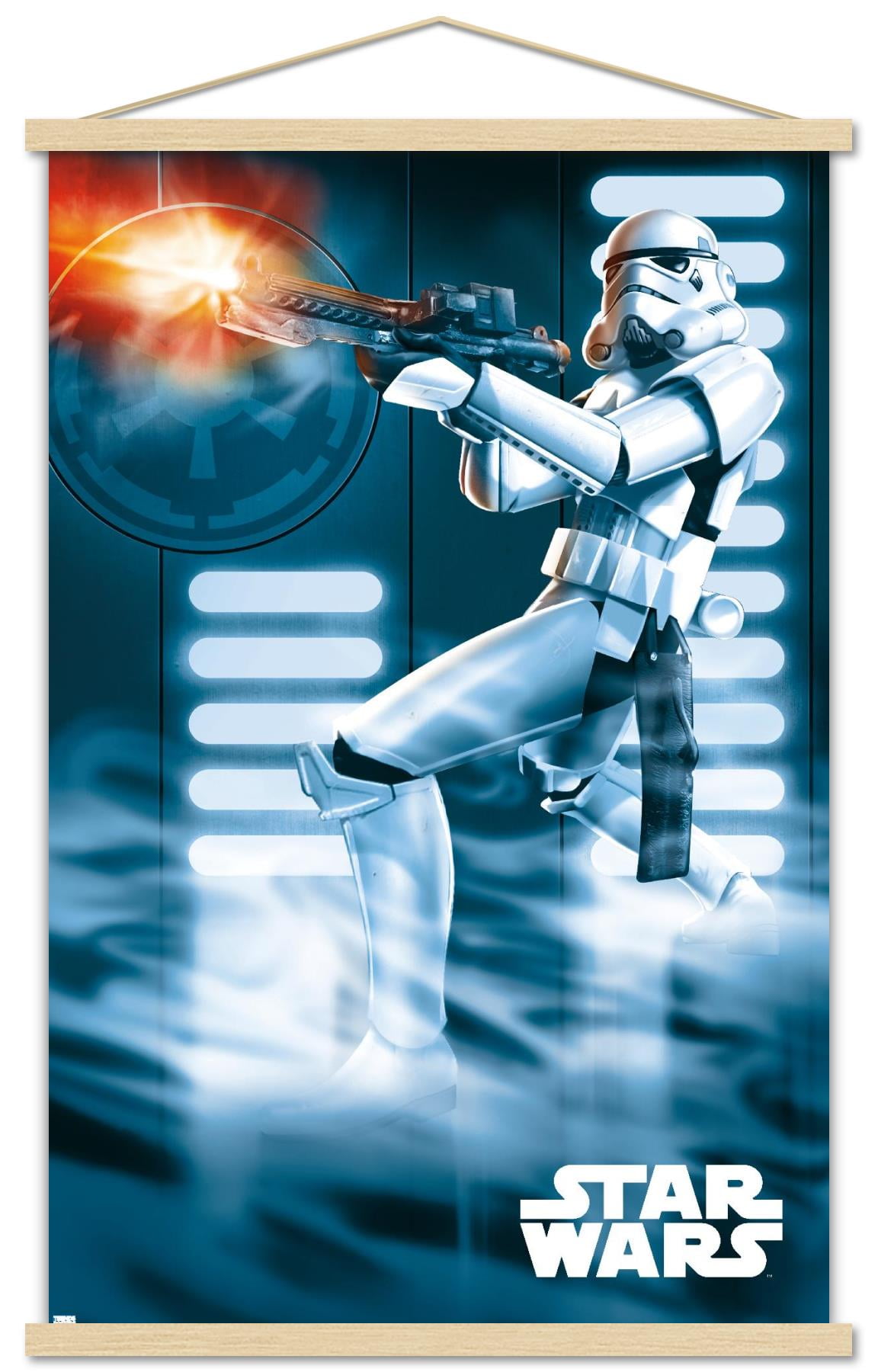 Star Wars: A New Hope - Stormtrooper Wall Poster with Wooden Magnetic Frame, 22.375" x 34"