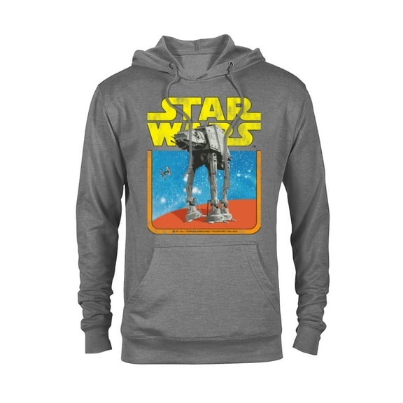 Star Wars AT-AT Walker TIE Fighter Distressed Retro - Pullover Hoodie for Adults - Customized-Graphite Heather