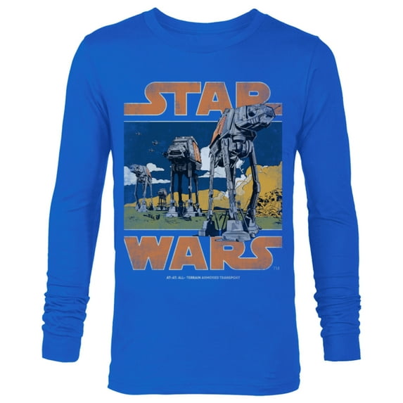 Star Wars AT-AT Walkers Vintage - Long Sleeve T-Shirt for Men - Customized-Royal