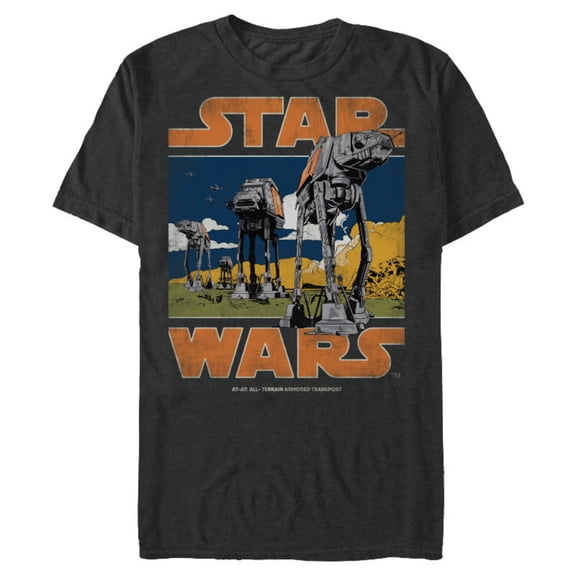 Star Wars AT-AT Walkers Vintage - Short Sleeve Blended T-Shirt for Adults - Customized-Dark Heather