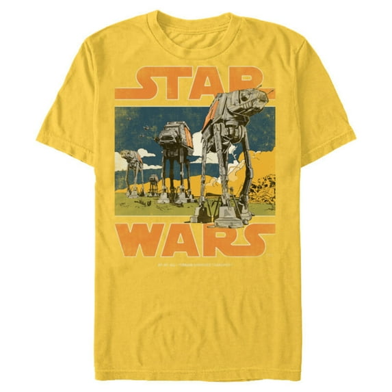 Star Wars AT-AT Walkers Vintage - Short Sleeve Blended T-Shirt for Adults - Customized-Yellow