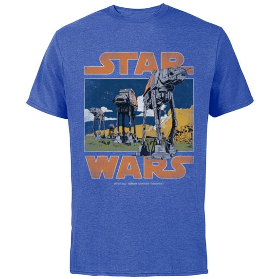 Star Wars AT-AT Walkers Vintage - Short Sleeve Cotton T-Shirt for Adults - Customized-Royal Heather
