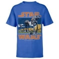 thumbnail image 1 of Star Wars AT-AT Walkers Vintage - Short Sleeve T-Shirt for Kids - Customized-Royal, 1 of 5