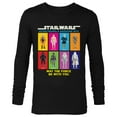 thumbnail image 1 of Star Wars Action Figures May The Force Be With You - Long Sleeve T-Shirt for Men - Customized-Black, 1 of 5