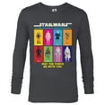 thumbnail image 1 of Star Wars Action Figures May The Force Be With You - Long Sleeve T-Shirt for Men - Customized-Charcoal Heather, 1 of 5