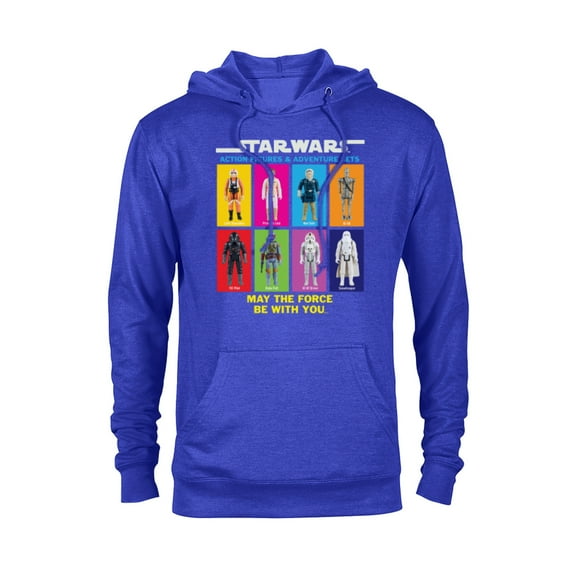 Star Wars Action Figures May The Force Be With You - Pullover Hoodie for Adults - Customized-Royal