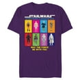 thumbnail image 1 of Star Wars Action Figures May The Force Be With You - Short Sleeve Blended T-Shirt for Adults - Customized-Purple, 1 of 5