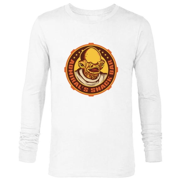 Star Wars Admiral Ackbar Admiral’s Snack Bar Logo Funny - Long Sleeve T-Shirt for Men - Customized-White