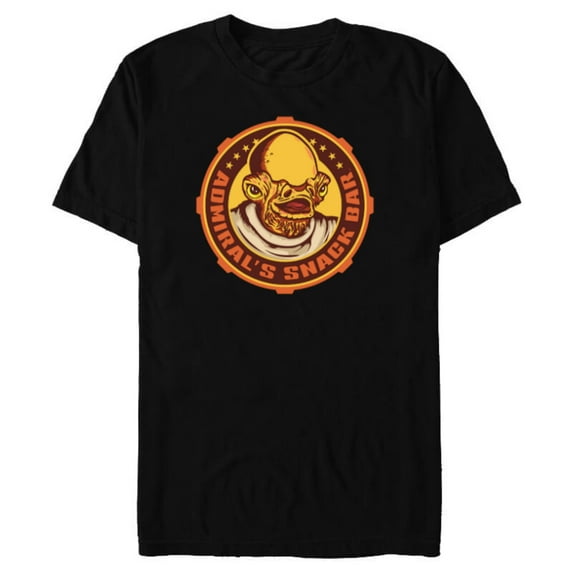 Star Wars Admiral Ackbar Admiral’s Snack Bar Logo Funny - Short Sleeve Blended T-Shirt for Adults - Customized-Black