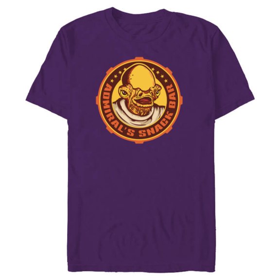 Star Wars Admiral Ackbar Admiral’s Snack Bar Logo Funny - Short Sleeve Blended T-Shirt for Adults - Customized-Purple