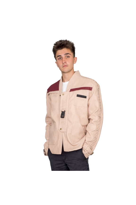 Star Wars Finn Men's Fancy-Dress Costume with Replica Leather Jacket for Adult