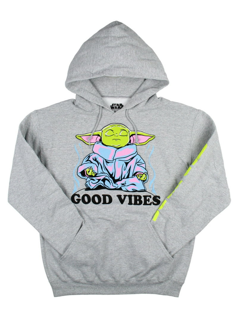 Star Wars Adult Men's Grogu Baby Yoda Hooded Sweatshirt Pullover