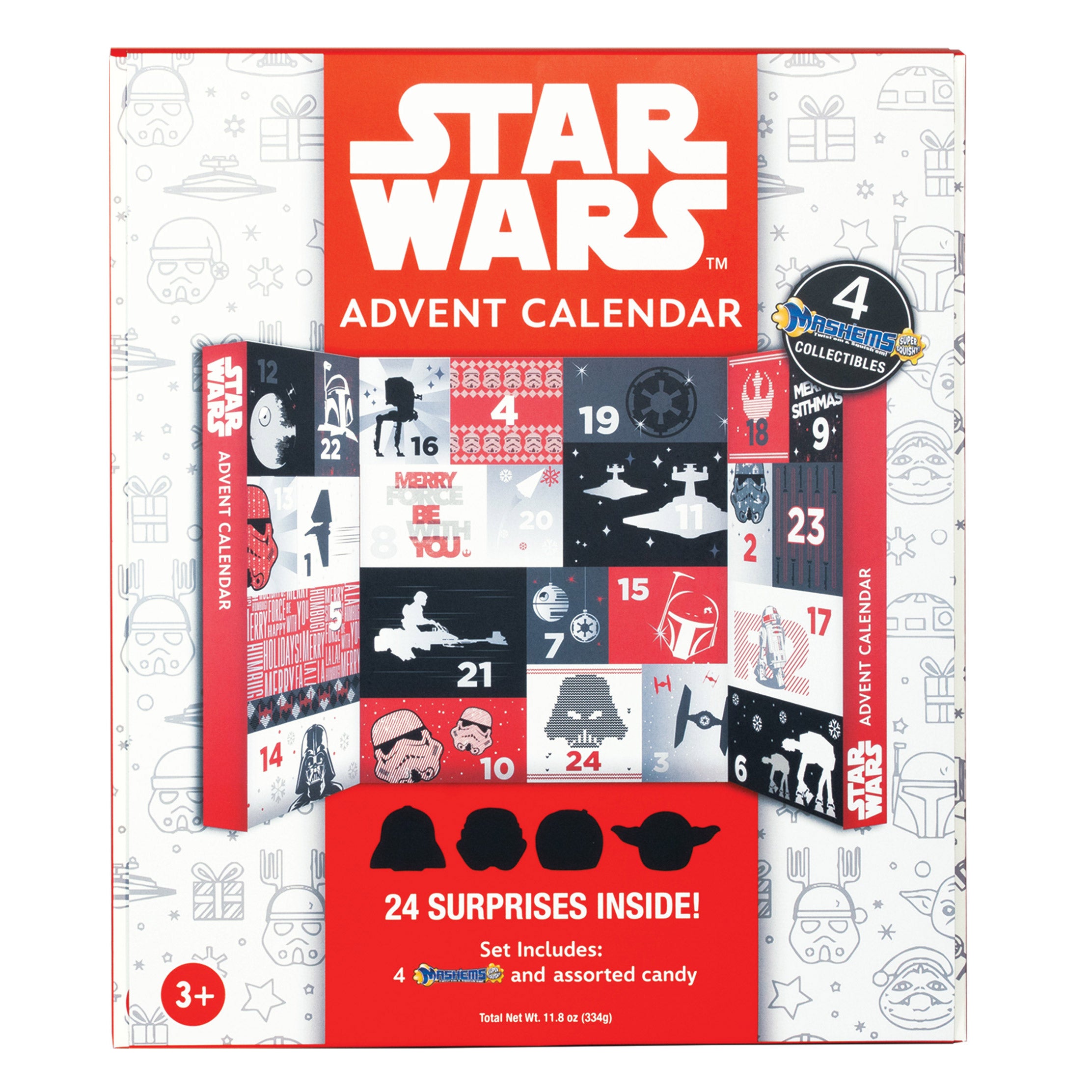 Star Wars Advent Calendar 24 Surprises + 4 Mashems Collectibles