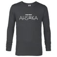thumbnail image 1 of Star Wars Ahsoka Disney+ Series Logo Ahsoka Tano Disney Plus - Long Sleeve T-Shirt for Men - Customized-Charcoal Heather, 1 of 5
