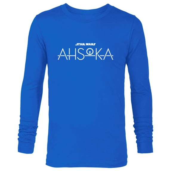Star Wars Ahsoka Disney+ Series Logo Ahsoka Tano Disney Plus - Long Sleeve T-Shirt for Men - Customized-Navy
