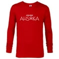 thumbnail image 1 of Star Wars Ahsoka Disney+ Series Logo Ahsoka Tano Disney Plus - Long Sleeve T-Shirt for Men - Customized-New Red, 1 of 5