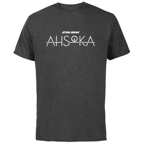 Star Wars Ahsoka Disney+ Series Logo Ahsoka Tano Disney Plus - Short Sleeve Cotton T-Shirt for Adults - Customized-Charcoal