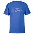 thumbnail image 1 of Star Wars Ahsoka Disney+ Series Logo Ahsoka Tano Disney Plus - Short Sleeve T-Shirt for Kids - Customized-Royal, 1 of 5