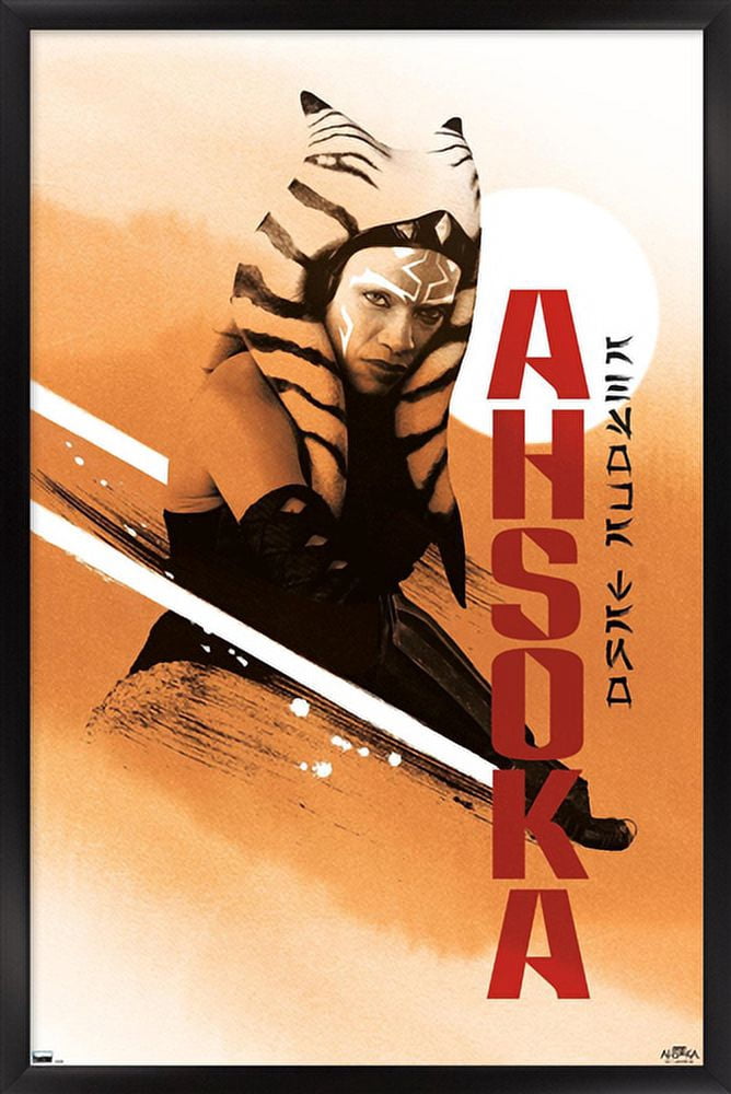 Star Wars: Ahsoka - Double Lightsabers Wall Poster, 14.725" x 22.375" Framed