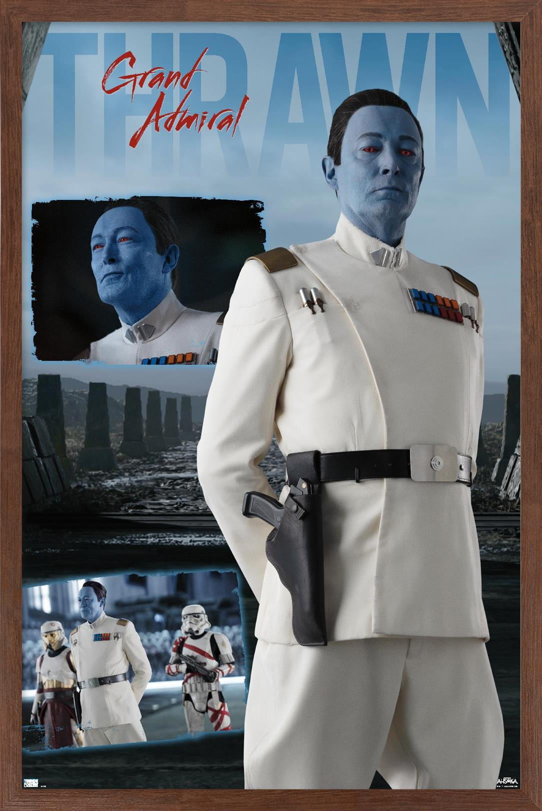 Star Wars Ahsoka Grand Admiral Thrawn Wall Poster, 22.375" x 34" Framed